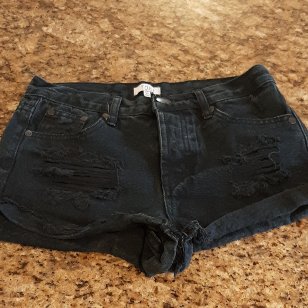 Tobi distress denim shorts